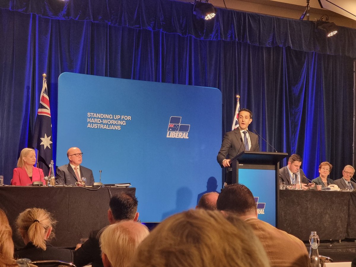 ALSF's tweet image. Day 2 of @LiberalAus Federal Council.

@DavidCrisafulli is speaking about the failures of the QLD Labor Govt, worst hospital ramping in the nation, a broken State Budget, a youth crime ciris and out of control energy prices.