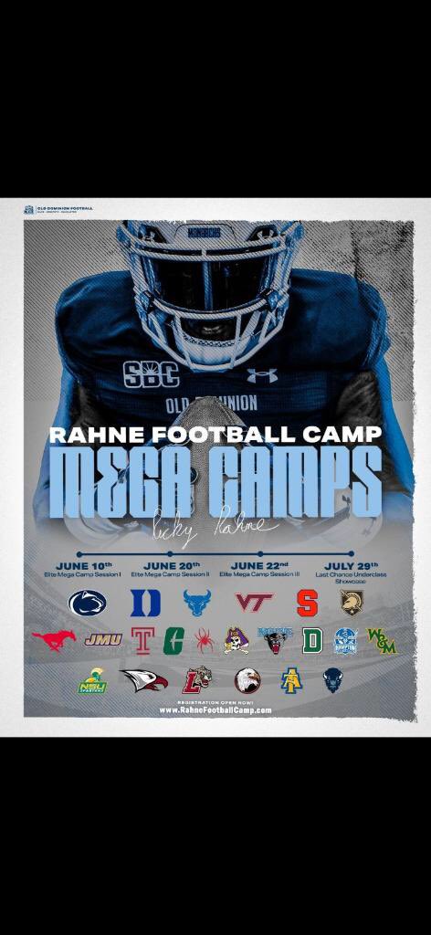 I will be attending the ODU Mega Camp Tuesday June 20th!