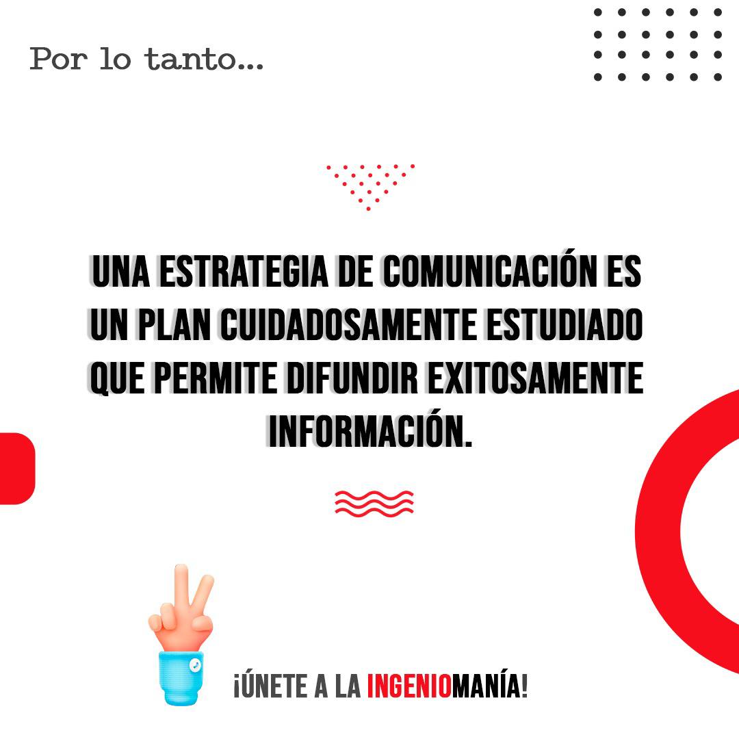 Ingecom_CA's tweet image. Una estrategia de comunicación es un plan estudiado que permite difundir exitosamente información✅. En Ingecom desarrollamos un programa efectivo que te facilitita alcanzar tus aspiraciones empresariales 🤩  ¡Únete a la ingeniomanía!   #ingecom #estrategiacomunicacional