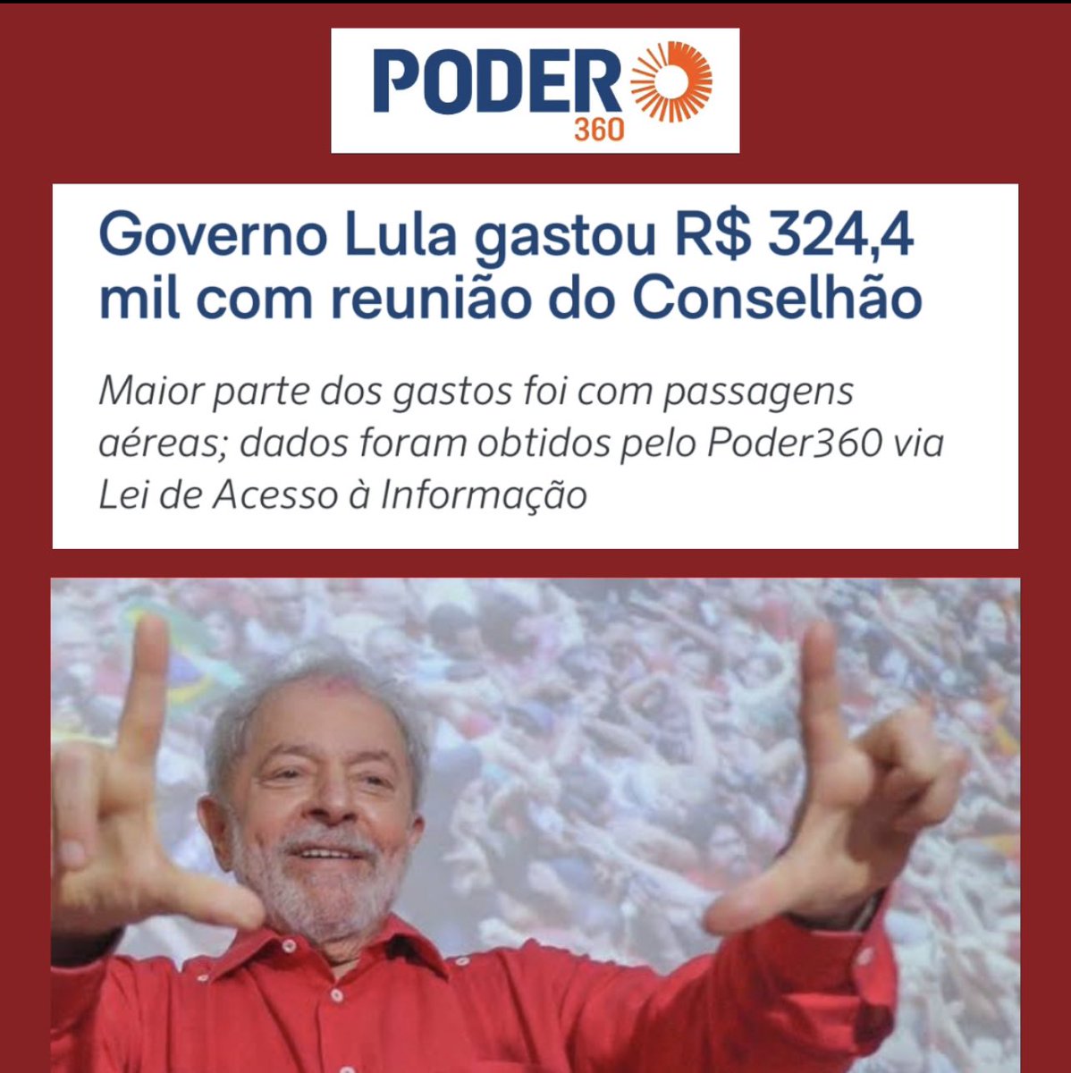 FlavioBolsonaro's tweet photo. R$ 324 mil para não resolver nada! Esse governo é suco de malandragem e ostentação. https://t.co/jyvz7fBX39