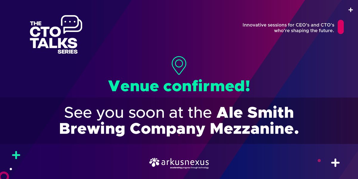 The date &amp; place is set! See you on June 22nd AleSmith Brewing Company, at the Mezzanine, (on second floor). 

Don't miss it! Get tickets here: eventbrite.com/o/the-cto-talk…