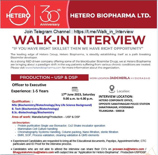 walkin_jobs's tweet photo. Walk-in interviews will be held on #June 3rd, 4th, and 5th - [ 9 / 14 ]

Telegram Channel : https://t.co/OE9GqW0eXi

#walkininterview #careers #வேலைவாய்ப்பு #jobsearch #jobseekers #jobs_careers #walkin_jobs #india #freshers #Walkindrive #Walkin #interview #careeropportunities https://t.co/pY4O306f24