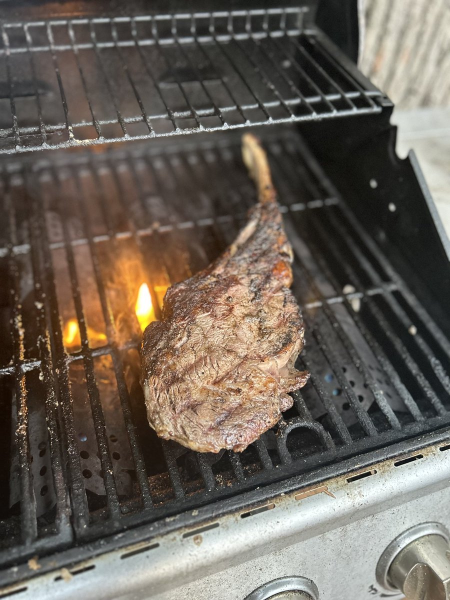 Indulging in a flavor-filled adventure tonight with a great pairing! The 2014 Marques de Riscal Rioja Reserva meets its perfect match with a juicy Cowboy Steak. 🍷🥩 A delightful symphony of bold flavors and smooth tannins awaits! #WineWednesday #SteakLovers #Rioja