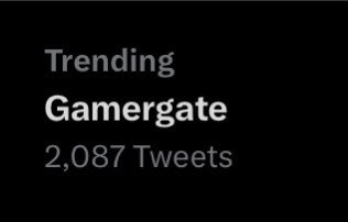 Oh look, #GamerGate is trending again. 

And it always will while there are “journalists” still desperately trying to make everyone believe gamers were always the problem, so as to divert scrutiny away from their own unethical, unprofessional and dishonest actions and behaviour.