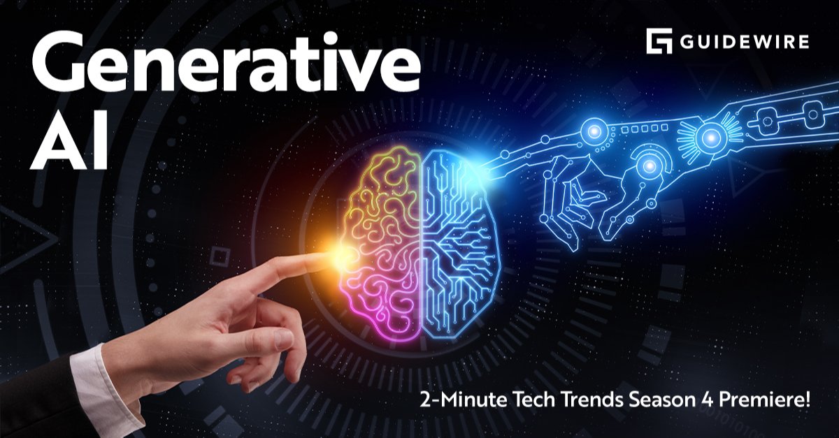 Watch the Season 4 Premiere of the 2-Minute Tech Trends video series, featuring Guidewire's Chief Evangelist Laura Drabik, to learn more about Generative AI and its impact on the insurance industry. bit.ly/3P96fSt #PandCInsurance #generativeAI bit.ly/3PijWi6