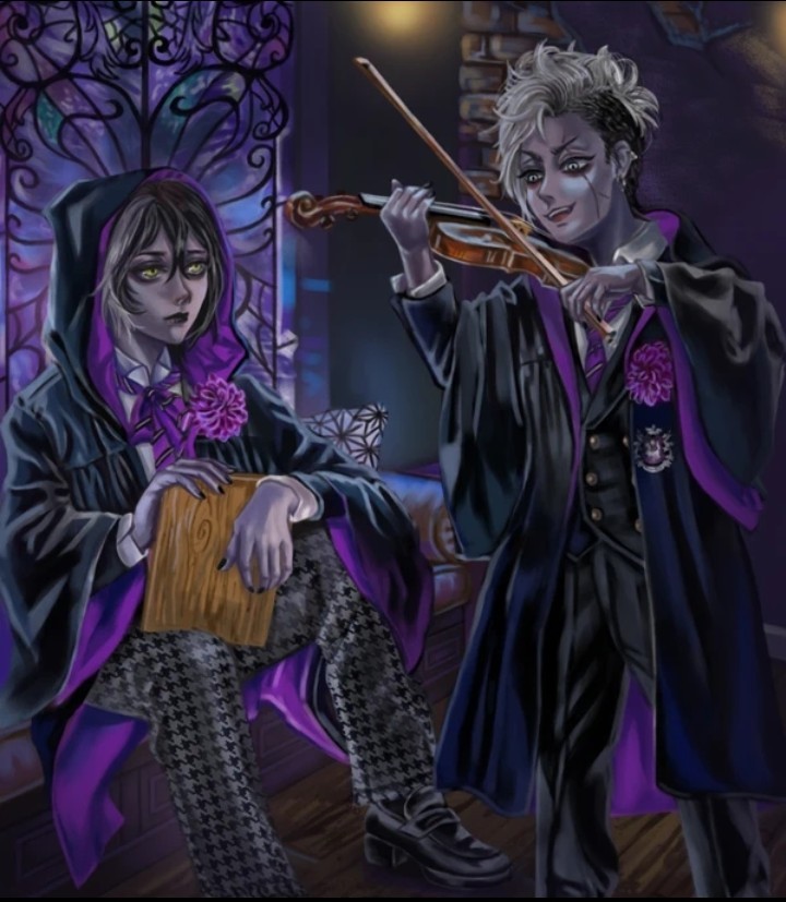 Aphro43858039's tweet photo. Purple house in Weston college 🏡 
#violetwolf #kuroshitsuji #prefect4 #violet #cheslock #gothic #emo #introvert #extrovert #punkhair #ship #darkacademy #gregoryviolet https://t.co/Uvdc5pVXbC
