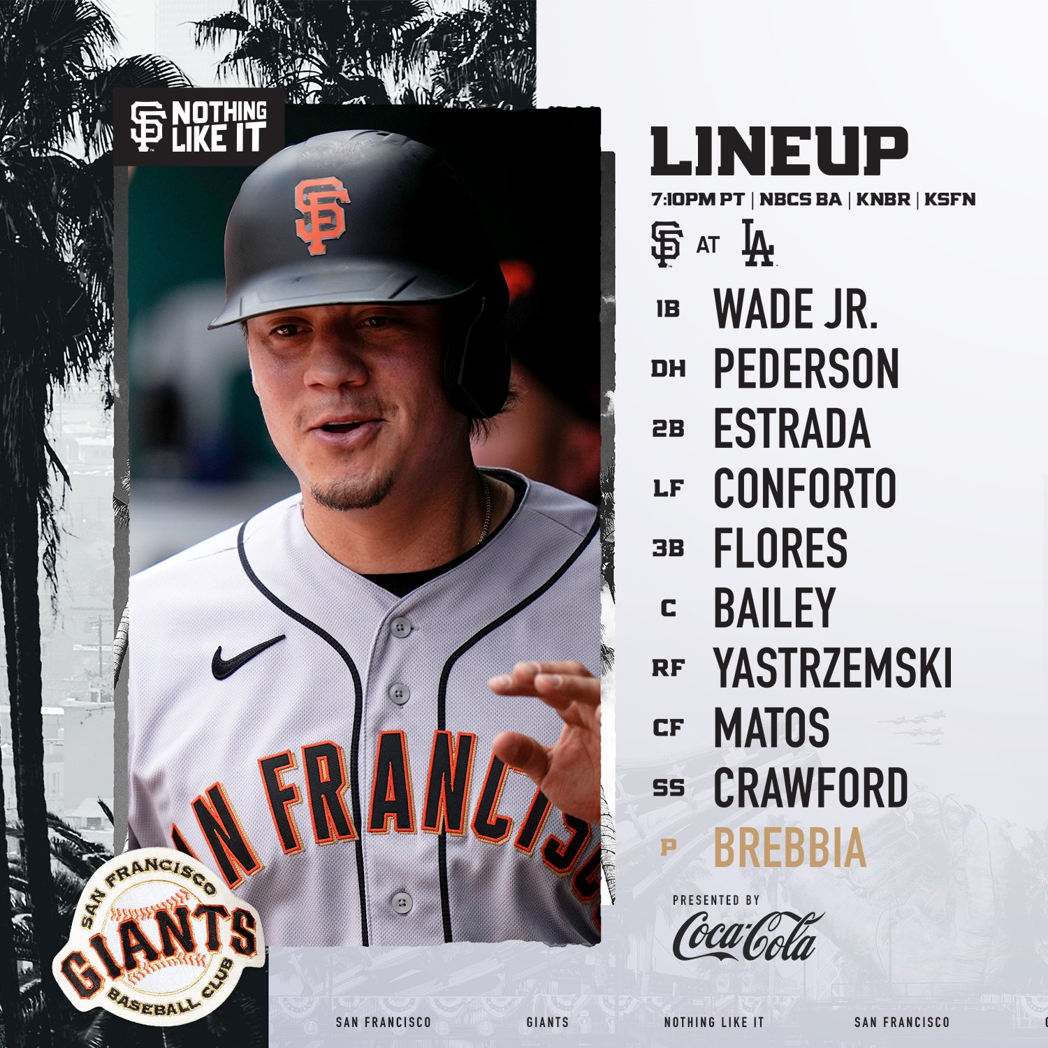 San Francisco Giants Uniform Lineup