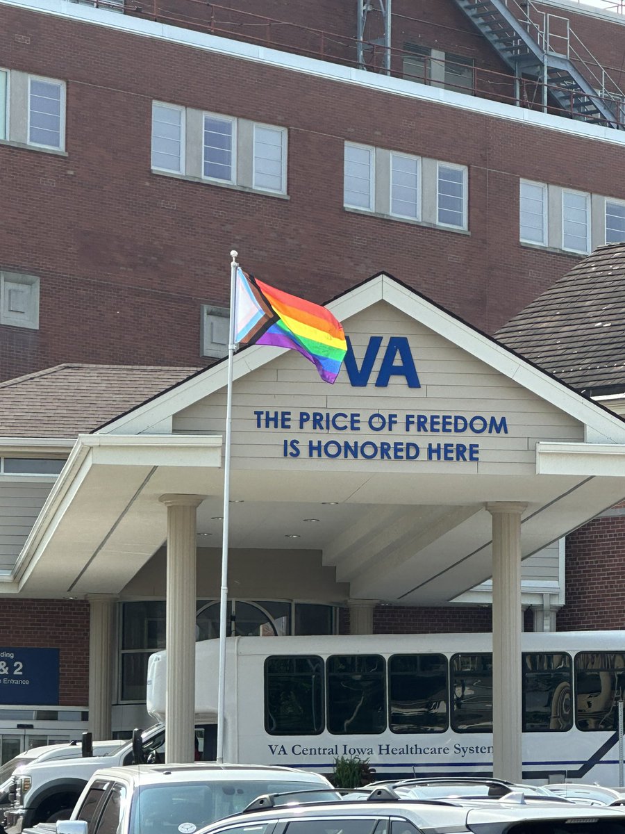 DeMoines VA Hospital: Just Sick, VA removed US Flag and had this for Flag day and still has it up! No US Flag in sight Communists have taken over!@DeptVetAffairs <a href="/SenJoniErnst/">Joni Ernst</a> <a href="/RepAshleyHinson/">Ashley Hinson</a> <a href="/hinsonashley/">Ashley Hinson</a> <a href="/joniernst/">Joni Ernst</a> <a href="/TuckerCarlson/">Tucker Carlson</a> <a href="/NEWSMAX/">NEWSMAX</a> <a href="/FoxNews/">Fox News</a> <a href="/DAVHQ/">DAV (Disabled American Veterans)</a> <a href="/VFWHQ/">VFW National HQ</a>