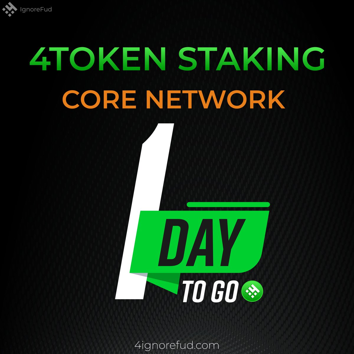 🎉Great News CORE Network Users💚

1 DAY TO GO! Staking Pools will open on June 18 | 10AM UTC

Giveaway 100k $4TOKEN (1 winner)
✅Follow + RT  #4TOKEN
✅Tag 3 Friends

#4TOKEN #memecoin #1000x #CORE