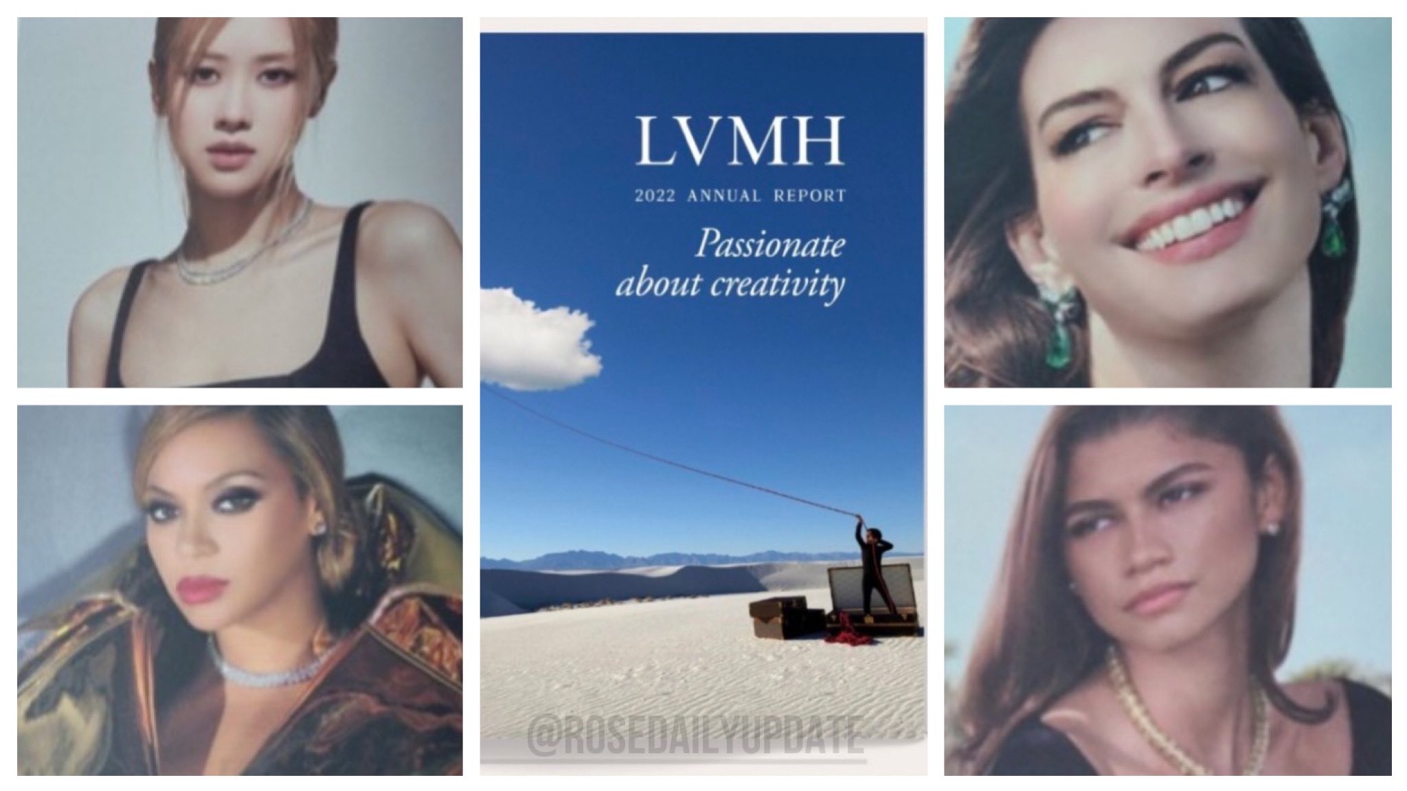 Rosé on X: BLACKPINK ROSÉ for @TiffanyAndCo is included in LVMH 2022 Annual  Report alongside Beyoncé (for Tiffany & Co.), MBAPPE, Zendaya and Anne  Hathaway for Bulgari! Cr.@ROSEANNE247NEWS #ROSÉ #로제 #BLACKPINKROSÉ 