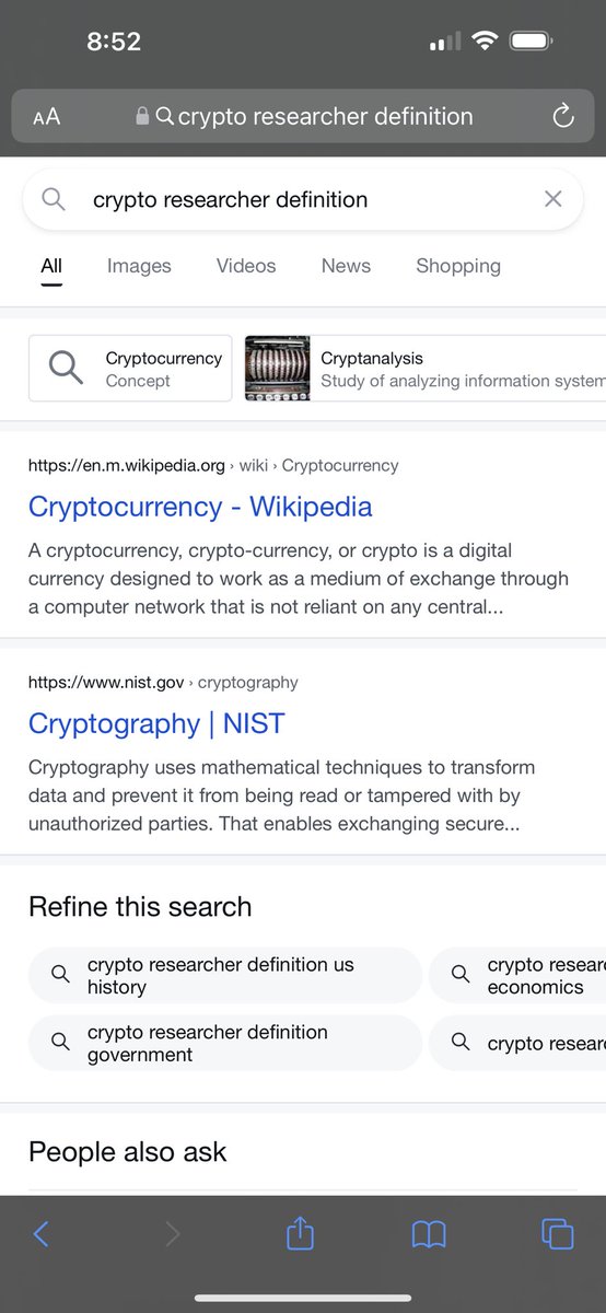 Tim Beefy on Twitter "What you're doing is wrong No definition of Crypto Researcher