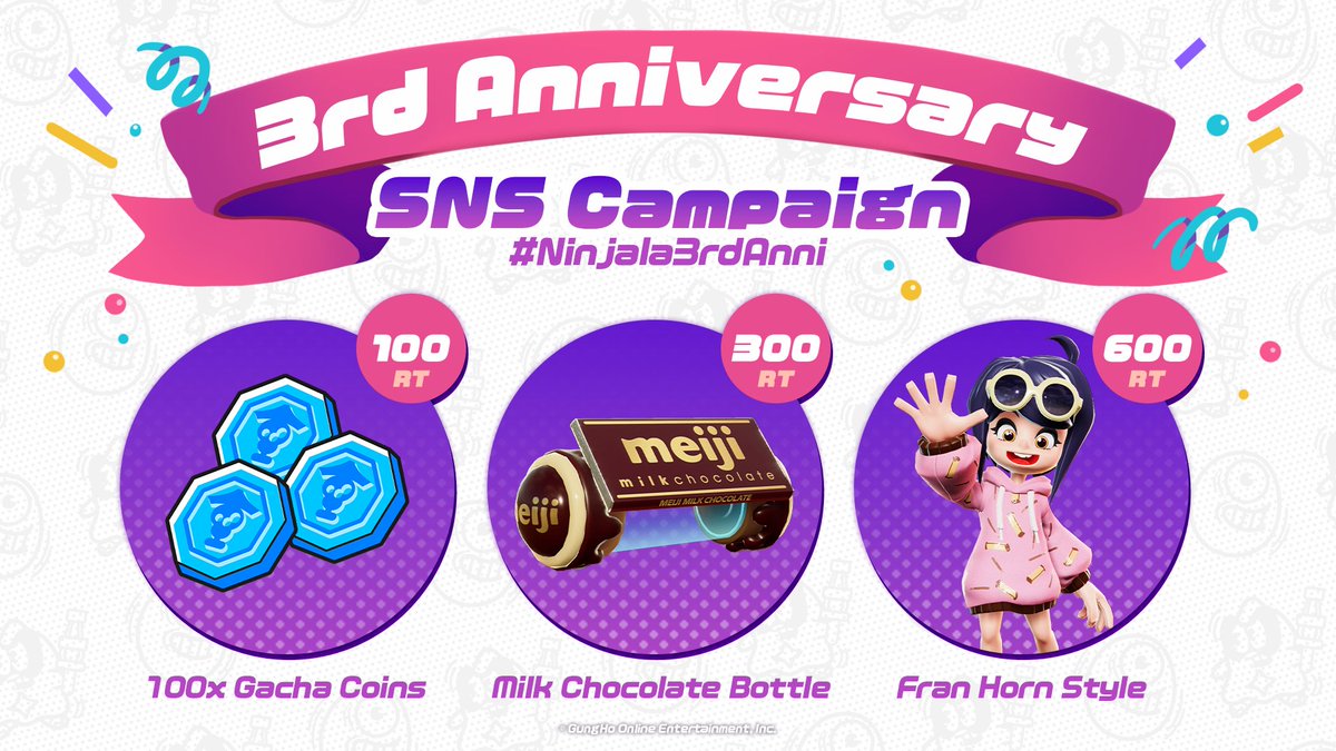 playninjala's tweet photo. Ninjala turns 3 soon and we just couldn't keep this secret any longer! 🤭

Stay tuned next week for the upcoming RT Giveaway! 🎉🎉

Details:  https://t.co/95ujhJT30q  

#Ninjala3rdAnni https://t.co/wUbK6A2ybg