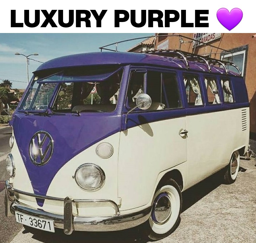 Don't worry, be purple! 💜 #ClassicVW #Purple #VolkswagenBus #VWBus #VWLovers #VWSplitscreen
