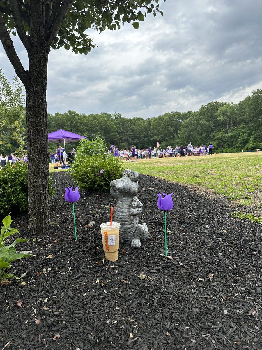 Purple and White Day was a favorite of Coach Mravlja’s. He is missed everyday,  but especially during these special events that he was such an important part of. His favorite drink in his memorial garden was a great way to honor him today 💜🐊🤍