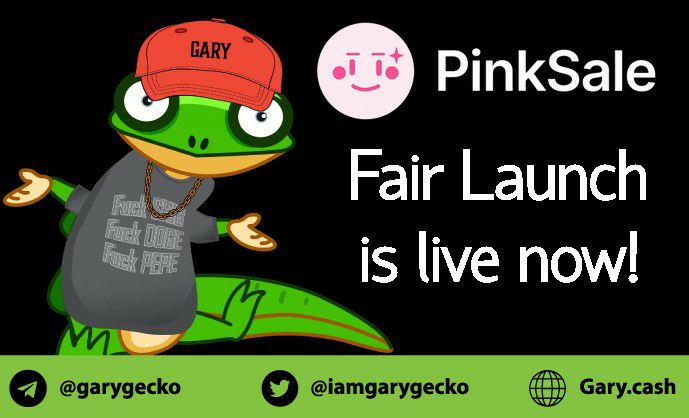 iamgarygecko's tweet photo. 🔥$GARY Pinksale Fair Launch Is Now Live!🔥

✅ Audit
✅ KYC
✅ 0% Taxes
✅ No Team Tokens
✅ Liquidity Locked
✅ Ownership Renounced

Don't miss out

https://t.co/CTYRAbJwX3

Telegram: https://t.co/SFgBdK6nQA

#pinksale #NextPEPE #BSCGems #memecoin https://t.co/EJGxuIdBFp