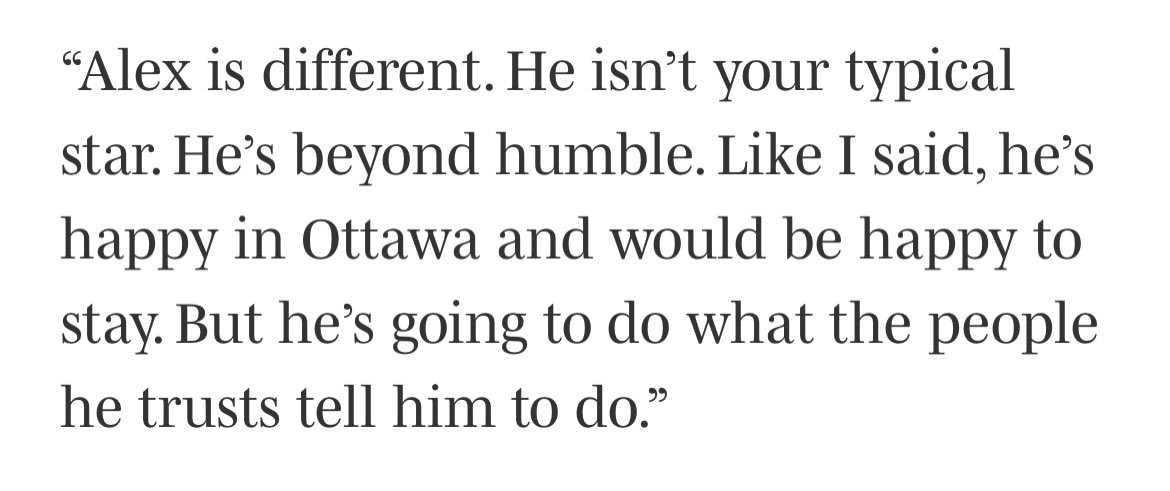 From @TSNSteve’s latest in The Hockey News. Source close to DeBrincat says “he’s happy in Ottawa.” 

We have ourselves a good ole fashioned negotiation through the media right now. #GoSensGo
