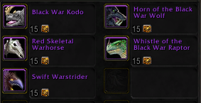 YAY I added 5 new mounts to my collection tonight! Thanks to comp stomp I grabbed a bunch of PVP vendor mounts that I was missing. 

#Warcraft
#AllTheThings