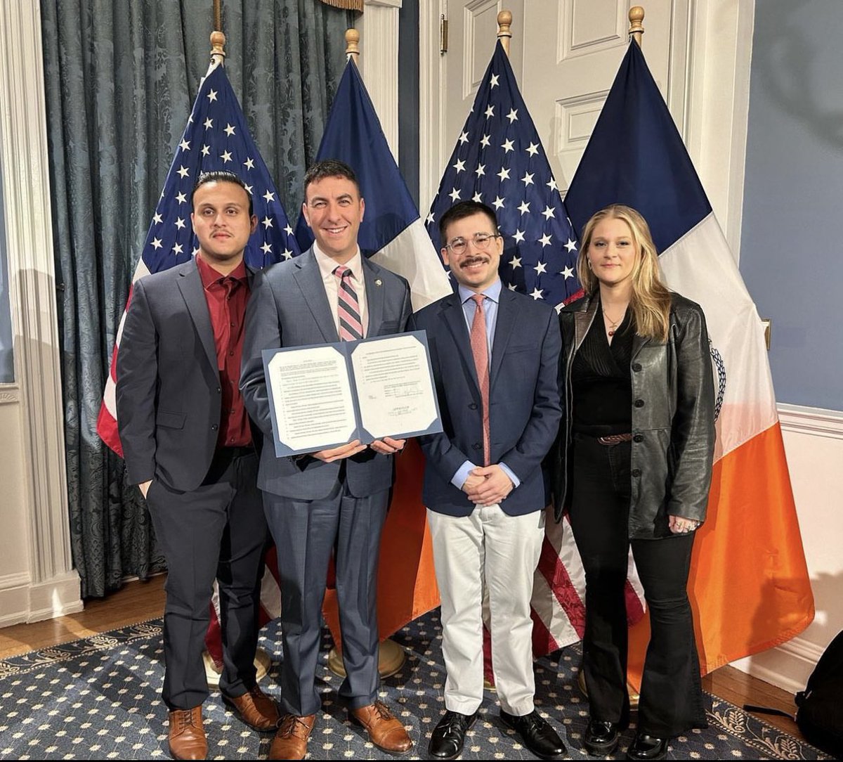 ItsTanbirC's tweet photo. The very cool triple life of being an #NY03 Organizer, in the City Council with #TeamDinowitz, and on the Fred Wilson Democratic Club executive board. https://t.co/R2ZkuiJ75V