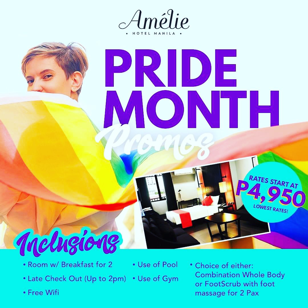 Let’s Celebrate life with a spectrum of color.. full of diversity &amp; inclusivity by accepting &amp; welcoming everyone here at @ameliehotelmnl… your safe space in Manila!!! 

Show your pride and book your stay at @ameliehotelmnl for a special Pride Month package.