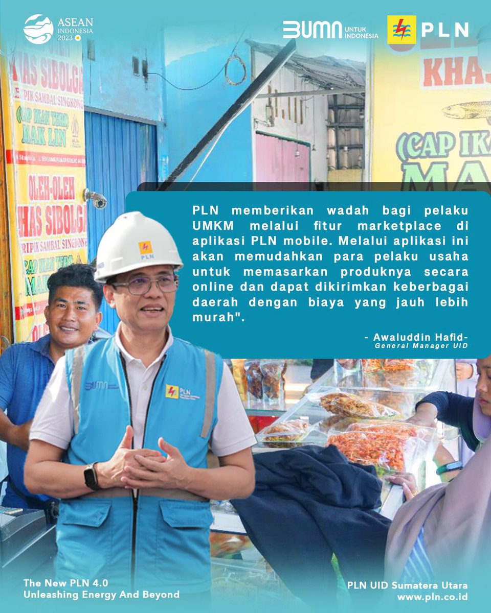 plnsumut_'s tweet photo. Marketplace,salah satu fitur di aplikasi PLN Mobile yang menawarkan produk UMKM
Menu Marketplace disediakan untuk membantu para UMKM dalam memasarkan produk yang dihasilkan sehingga dapat dijangkau oleh seluruh masyarakat
#PLNMobile
#PLNBangkitkanUMKM
#PLNUntukIndonesia
#PLNSumut https://t.co/acMj26M1qi