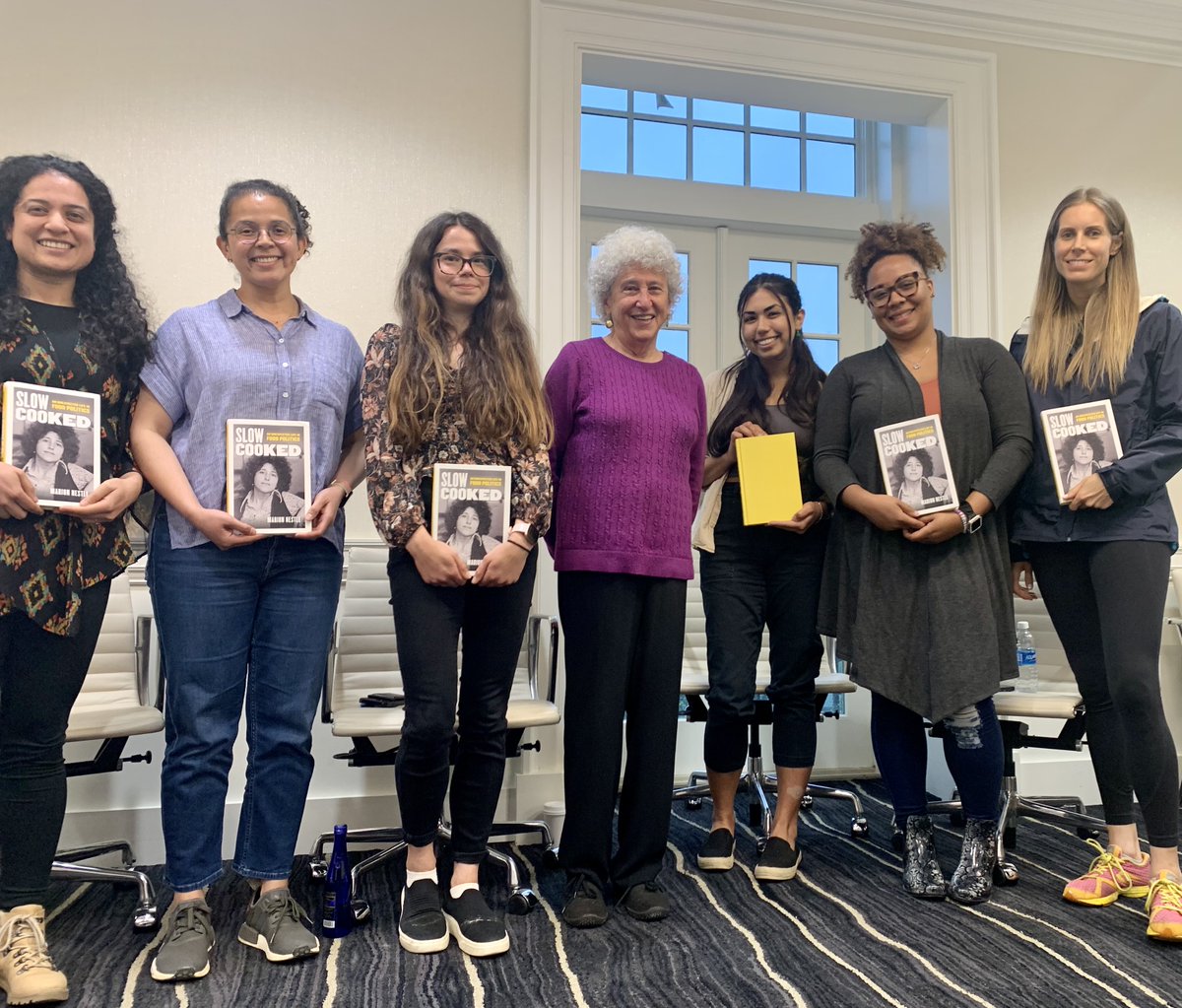 📚🍲 What a delicious journey! Our Cornell DNS book club had an amazing time reading 'Slow Cooked: An Unexpected Life in Food Politics' with the brilliant author @marionnestle. From farm to table, she serves up a thought-provoking blend of food and politics. #FoodPolitics