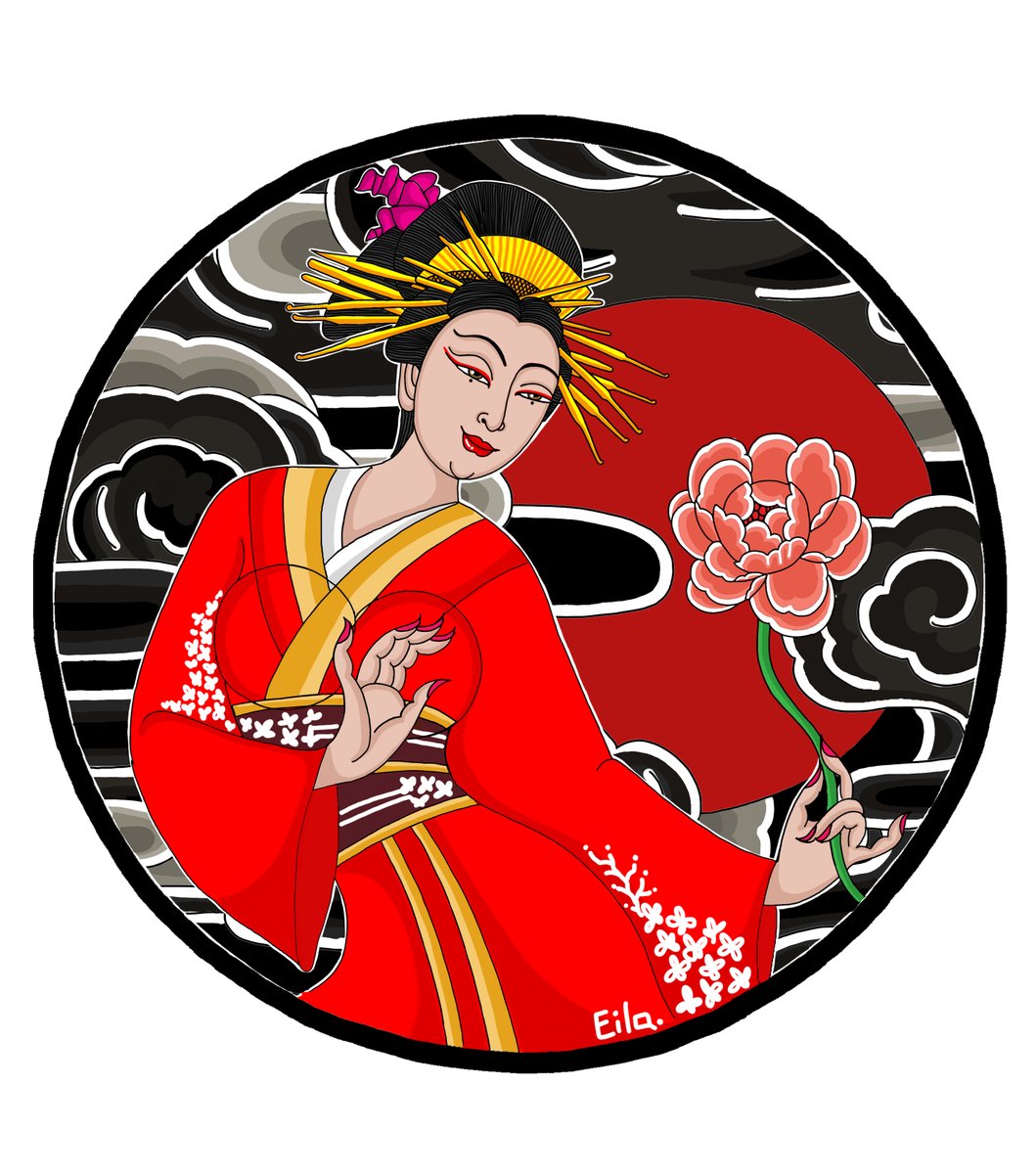 #Japan 
#thaiartist 
#postcard 
#กิโมโน 
#tattoo 
#tattoodesign