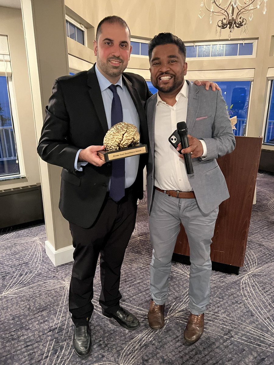 We are honored to have Dr. Ramin Karimi win our annual Golden Lobes for most thrombolytics given during his 4 year reign #tpa #tnk #stroke