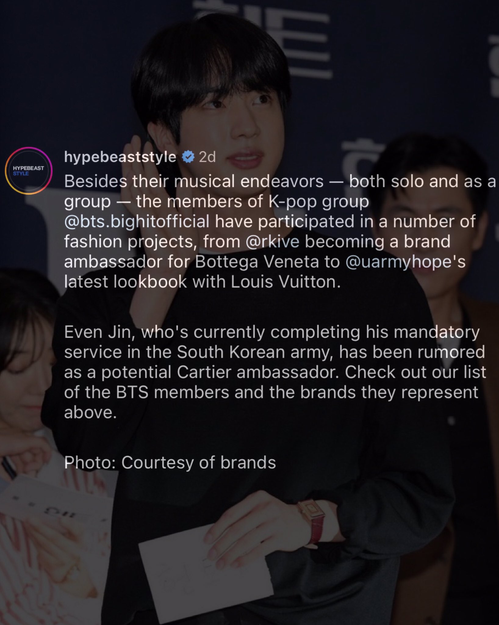 𖤐 on X: According to Hype Beast Style, #JIN is rumored to be a Brand  Ambassador for Cartier.  / X