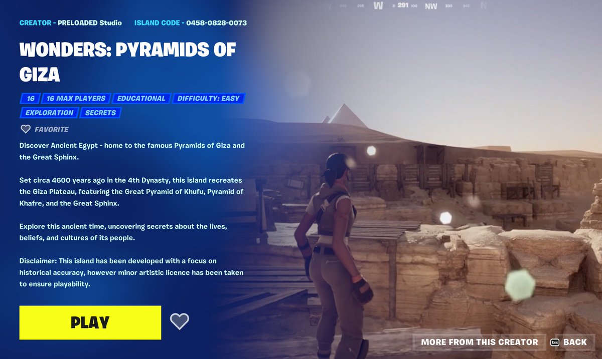 itsLachyz's tweet image. This isn't a sponsored post, but I wanted to show appreciation to @Preloaded for making the best current UEFN map out there. This map is sick, next update please add inside the pyramid!