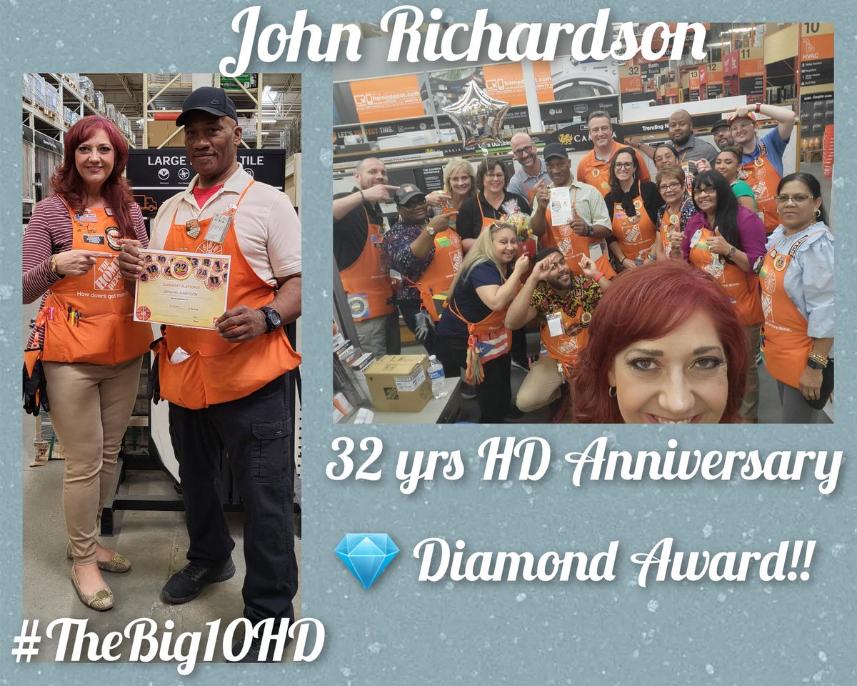 Toni-Michelle Coons (@toni_michelle_c) on Twitter photo All eyes are on John-23 for his 32 yrs HD Anniversary and achieving Diamond Awards ๐.
It was an honor to have it presented at our Division HR/Regional walk by <a href="/HeidiBorowski/">Heidi Borowski</a> and <a href="/RobHesketh1/">Rob</a>. Congratulations John๐ <a href="/maryanne_stl/">Maryanne St. Laurent</a> <a href="/HouleHeather/">HeatherHouleTHD</a> <a href="/DianeRaymond26/">Diane Raymond</a> <a href="/TrevorMeinke/">Trevor Meinke</a> All eyes are on John-23 for his 32 yrs HD Anniversary and achieving Diamond Awards ๐.
It was an honor to have it presented at our Division HR/Regional walk by <a href="/HeidiBorowski/">Heidi Borowski</a> and <a href="/RobHesketh1/">Rob</a>. Congratulations John๐ <a href="/maryanne_stl/">Maryanne St. Laurent</a> <a href="/HouleHeather/">HeatherHouleTHD</a> <a href="/DianeRaymond26/">Diane Raymond</a> <a href="/TrevorMeinke/">Trevor Meinke</a>