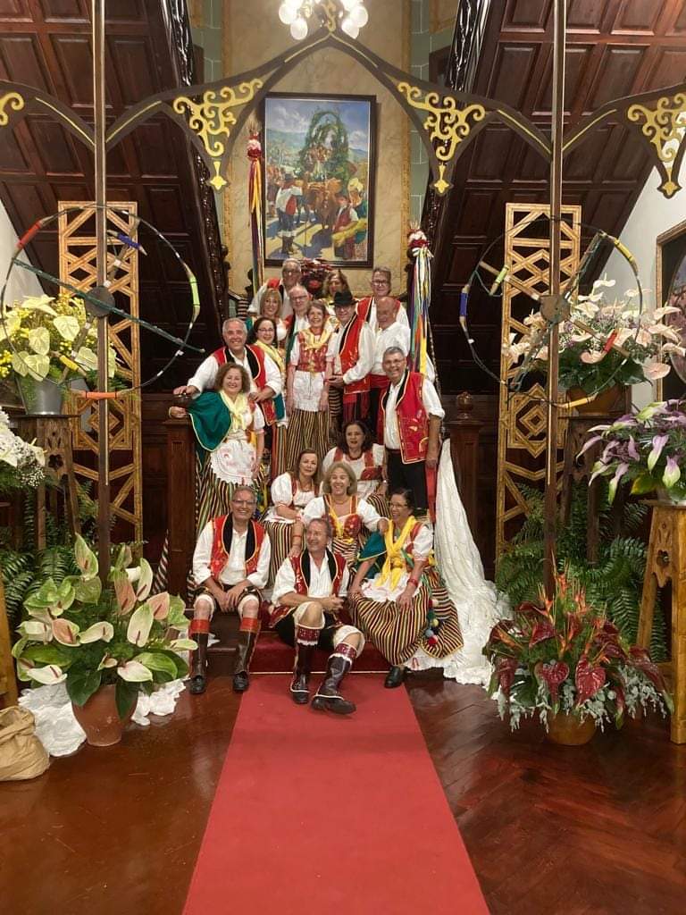 Foto de la escalera Baile de Magos de La Orotava 2023. Liceo Taoro.