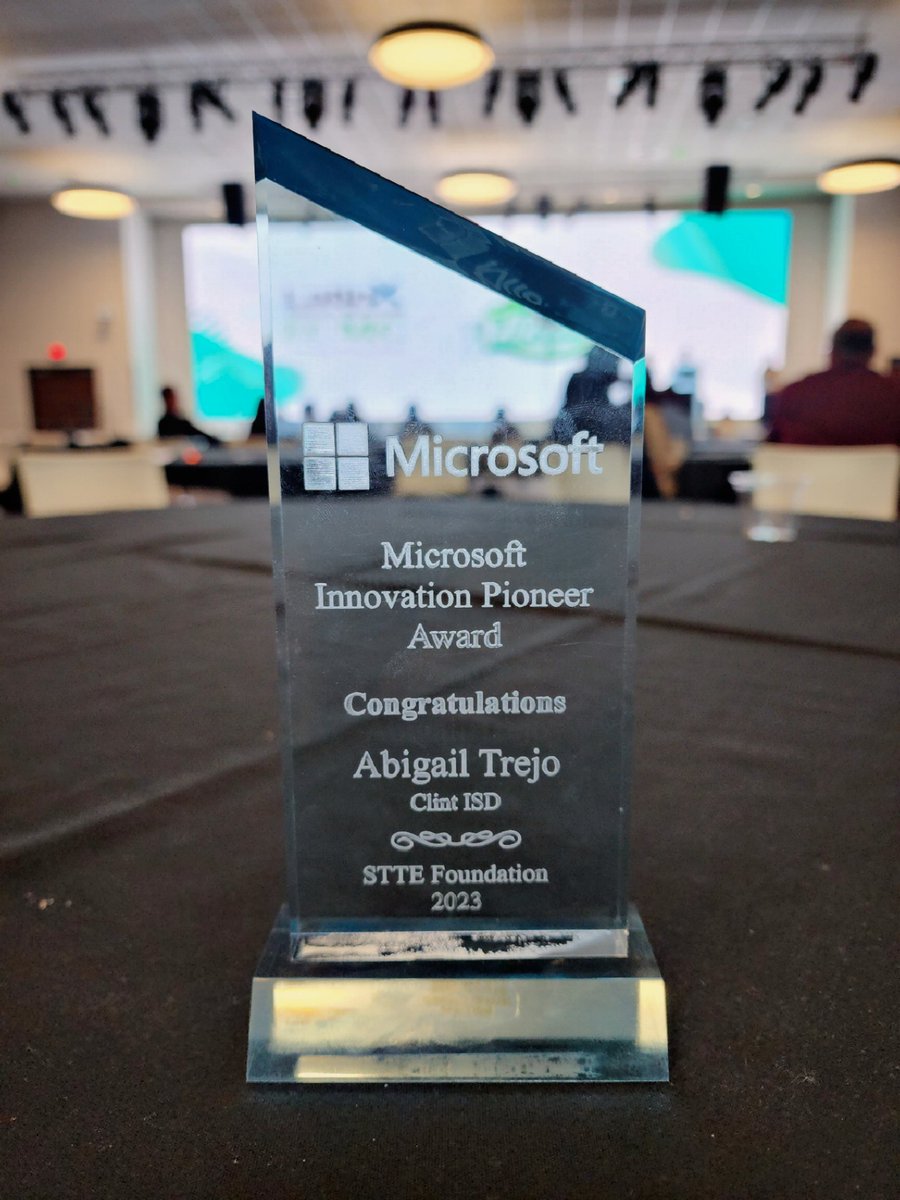 Abigail Trejo (@abieduverse) on Twitter photo Grateful to receive the Microsoft Innovation Pioneer Award!🏆This award is a testament to the transformative power of technology in education and the value of collaboration. Thank you, Microsoft and <a href="/STTEFoundation/">STTE Foundation</a>, for this incredible recognition! #WeAreClintISD🍎 #RepTheH🦂 Grateful to receive the Microsoft Innovation Pioneer Award!🏆This award is a testament to the transformative power of technology in education and the value of collaboration. Thank you, Microsoft and <a href="/STTEFoundation/">STTE Foundation</a>, for this incredible recognition! #WeAreClintISD🍎 #RepTheH🦂