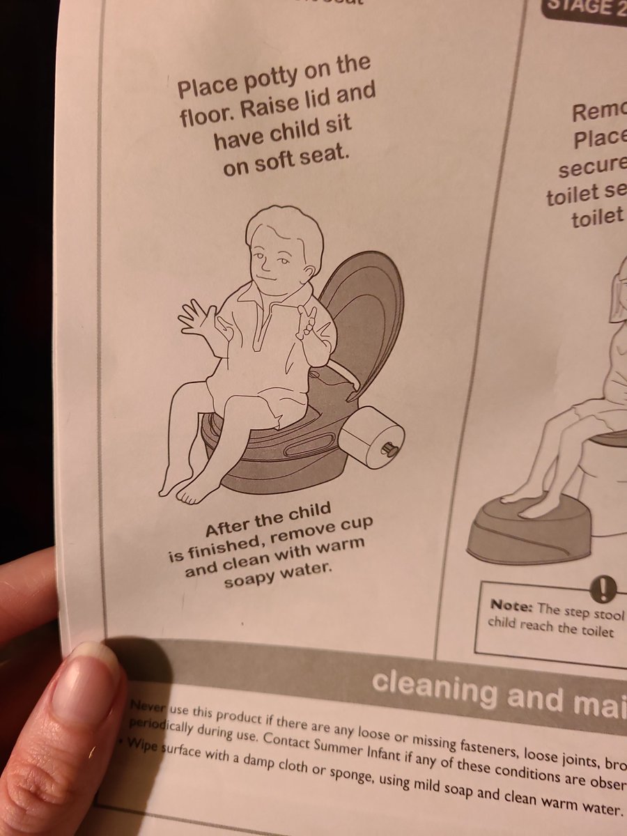 My husband and I are going to try elimination communication with our soon-to-be child. If they don't look like this illustration while using the potty seat, I'm going to be disappointed.

#ParentToBe