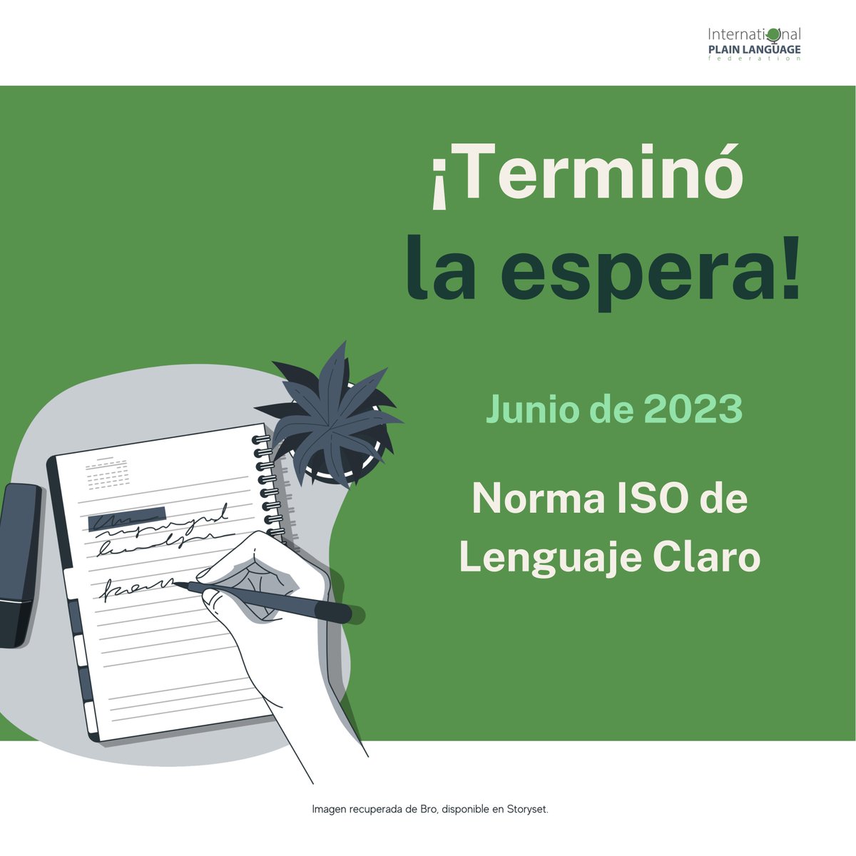 ¡Buenas nuevas! La primera #NormaISO de #LenguajeClaro se publicará este mes.

#PlainLanguage #NormasISO #LenguajeClaroMéxico #SerEscritura