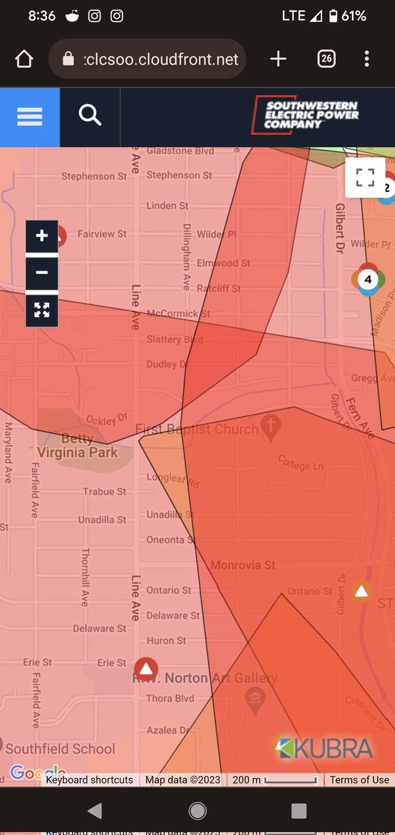 I think they make these outage maps so they make no sense. Good job AEP #aep #swepco #shreveport