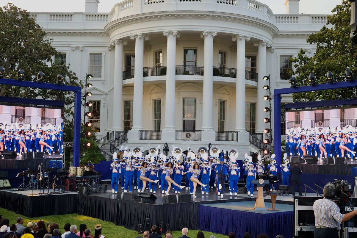 As our nation observes Juneteenth, this year will be especially meaningful for Tennessee State University. Our Grammy award winning Aristocrat of Bands had the honor of performing at the first-ever Juneteenth Celebration @WhiteHouse. #NEVERForget!