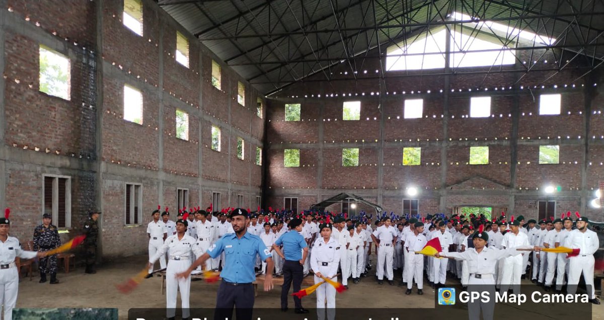 nccner's tweet image. The 2nd day of the CATC by Guwahati Group experienced with incessant rains didn&apos;t stop them from training indoors. Semaphore, weapon training and dress inspection were the activities conducted! #CATC #GuwahatiGroup #TrainingIndoors #Semaphore #BHBCollege @HQ_DG_NCC