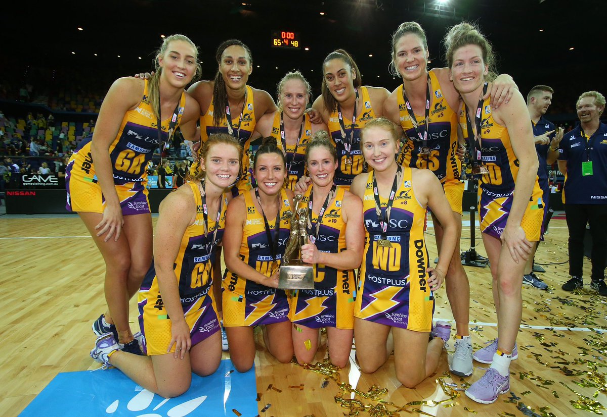 sc_lightning's tweet photo. Six years ago today Lightning won the inaugural Suncorp Super Netball premiership 🥹⚡️ https://t.co/BlxbFhcyed