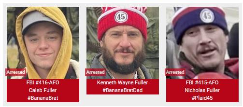 Caleb Fuller #BananaBrat, Kenneth Wayne Fuller and Nicholas Fuller #Plaid45 ARRESTED justice.gov/usao-dc/pr/thr…