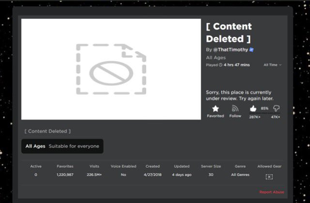 RoGameNews's tweet photo. Every ROBLOX game that is a playable verision of UNO is getting taken down by a DCMA strike from Mattel. Many popular games like "UNOfficial" are getting effected too.
Credits: @Roblox_RTC
#DCMA #RobloxDev #RobloxDevs #Roblox #ContentDeleted #Gone #UNO #Mattel https://t.co/bfPYxpK1m4