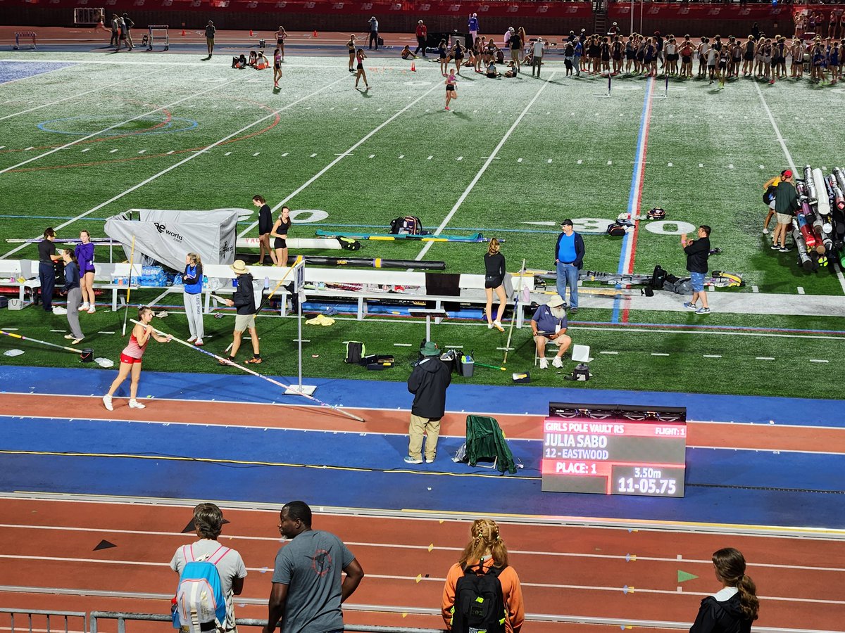 Julia cleared 11-5.75 to finish 8th in the raising stars division of New Balance Nationals.  Great career Julia!