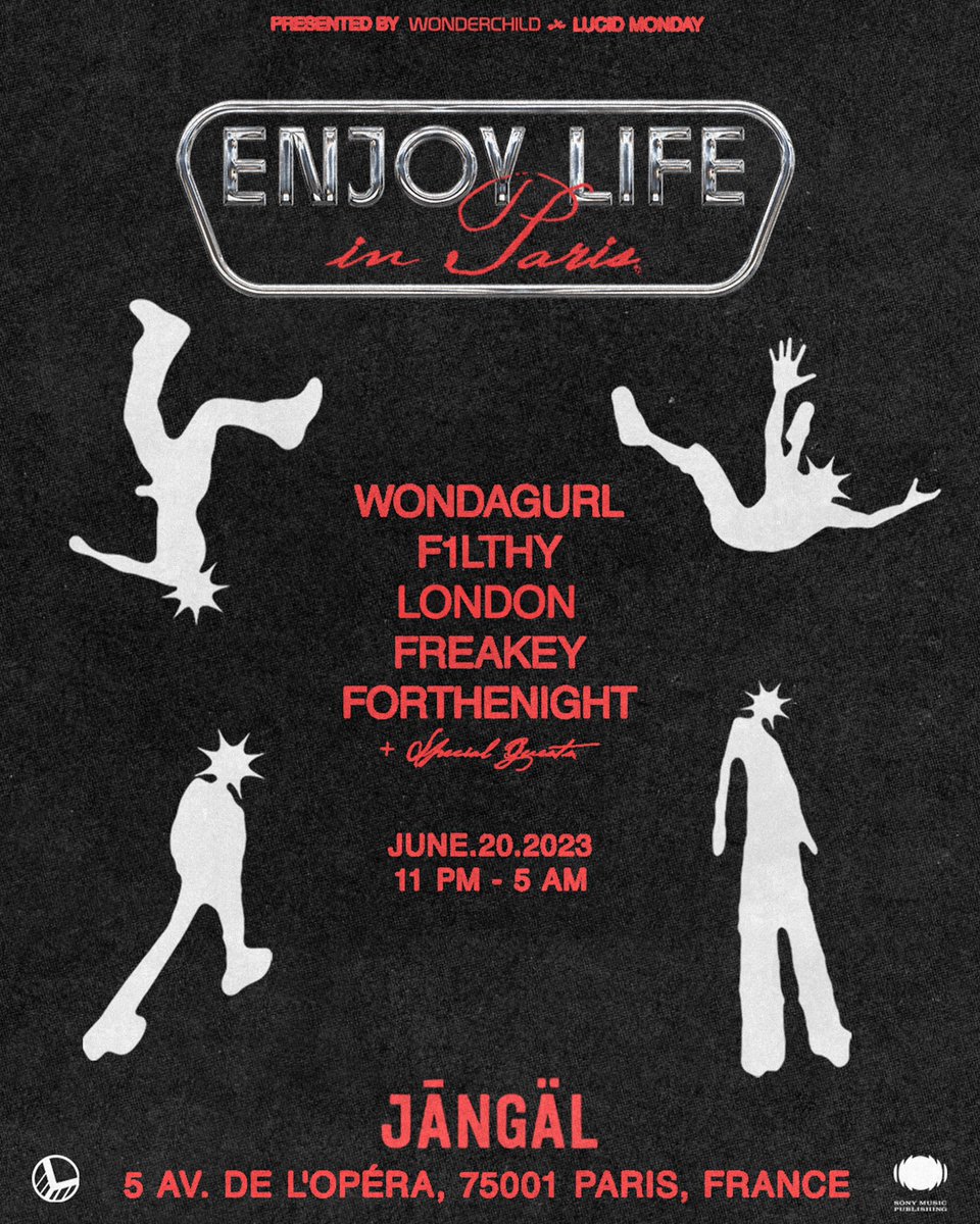 Lucid Monday (@lucid_monday) on Twitter photo OUR FIRST PARIS FASHION WEEK PARTY WITH WONDAGURL, F1LTHY, THISIZLONDON, FREAKEY & FORTHENIGHT! SEE YOU TUESDAY :)
<a href="/WondaGurlBeats/">=W=</a> <a href="/F1LTHYwakeup/">wakeup</a> <a href="/thisizzlondon/">๐๐๐</a> <a href="/1Freakey/">FREAKEY !</a> <a href="/_Forthenight/">FORTHENIGHT</a> OUR FIRST PARIS FASHION WEEK PARTY WITH WONDAGURL, F1LTHY, THISIZLONDON, FREAKEY & FORTHENIGHT! SEE YOU TUESDAY :)
<a href="/WondaGurlBeats/">=W=</a> <a href="/F1LTHYwakeup/">wakeup</a> <a href="/thisizzlondon/">๐๐๐</a> <a href="/1Freakey/">FREAKEY !</a> <a href="/_Forthenight/">FORTHENIGHT</a>