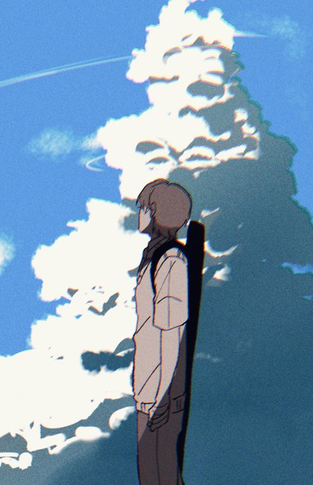 「男の子 飛行機雲」のTwitter画像/イラスト(新着)