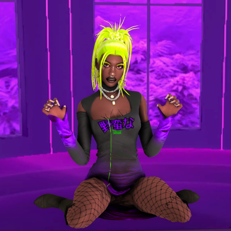 vampire but make it rave ready 🦇💚 
#TheSims4 #ts4cc #ShowUsYourSims