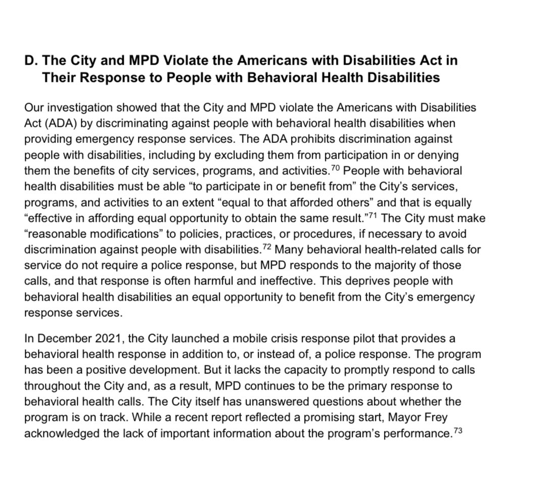 3/ •Unlawfully discriminate against Black & Native American people when enforcing the law. •Violates individuals’ First Amendment rights. •Discriminate when responding to people with behavioral health issues.