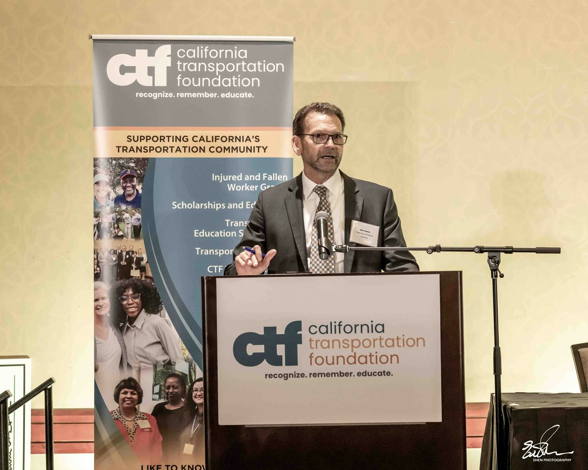 CTFCharity's tweet photo. We greatly appreciate having Mike Keever, @CaltransHQ Chief Deputy Director speak at the CTF Transportation Forum on June 7 in Sacramento! Thank you for your continued support for the foundation. Thank you CTF Legacy Sponsor @HNTBCorp for your generous #ctfforum support! https://t.co/HQCWhvlv4O