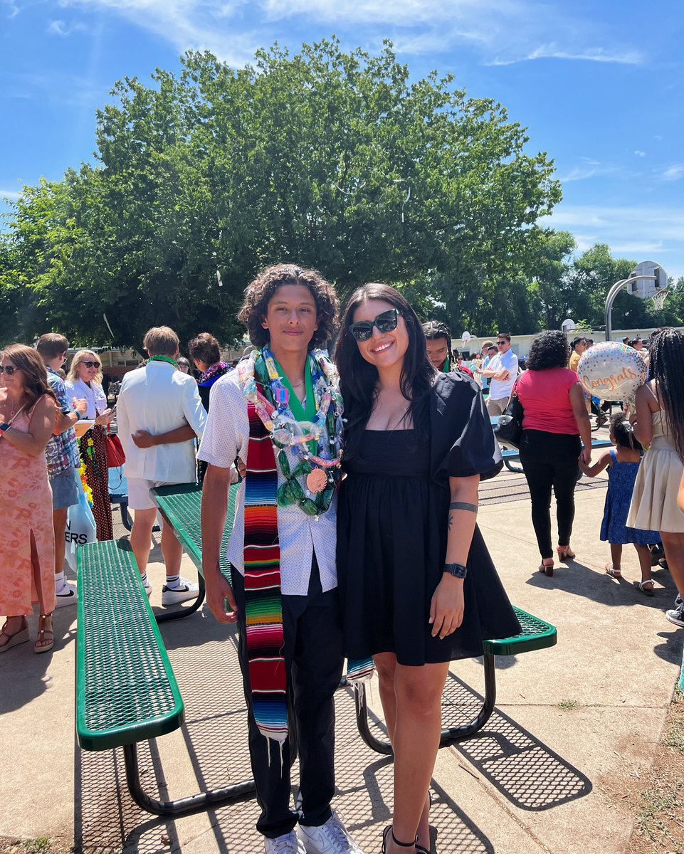 15 years ago my mom was pregnant at my 8th grade promotion and now my baby bro had his own promotion from the same middle school. 

So proud of him and the young man he’s becoming ❤️