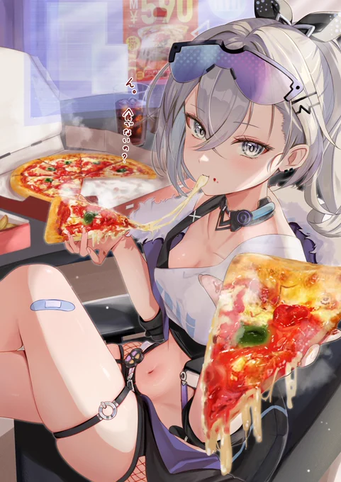 ピザハットの4日間限定ピザを食べさせてくれる銀狼ちゃん  #スターレイル #HonkaiStarRail