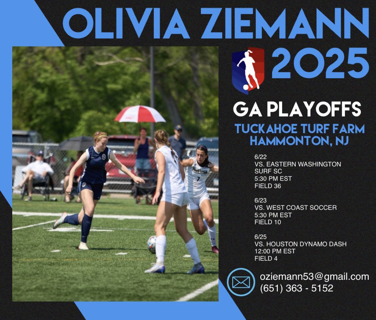 oliviaziemann's tweet photo. Check out my schedule for the upcoming GA Playoffs ⬇️⬇️
@PrepSoccer @TopPreps @TopDrawerSoccer @TheSoccerWire @ImYouthSoccer @SalvoSCGA @salvoga07 @GAcademyLeague @SalvoSoccer https://t.co/iMJWU5txdT
