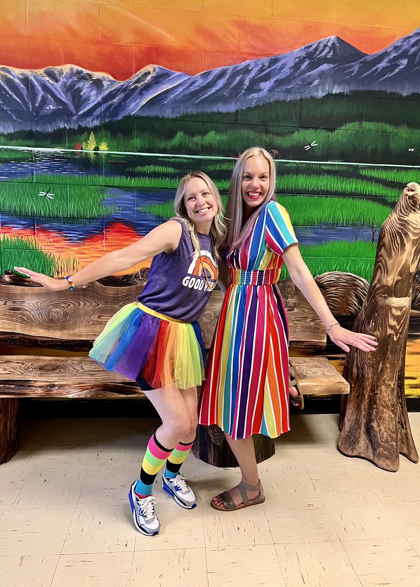 Rainbow Day at @clearbrookcubs today 🌈 #goodvibesonly #everyoneiswelcome  #AbbySchools #pridemonth 🌈